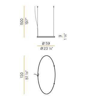 Panzeri Zero Ellipse suspension lamp by Enzo Panzeri - Buy now on ShopDecor - Discover the best products by PANZERI design