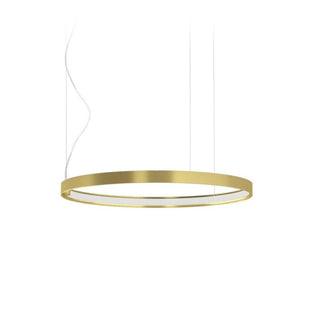 Panzeri Zero Round suspension lamp LED diam. 50 cm Panzeri Satin brass - Buy now on ShopDecor - Discover the best products by PANZERI design