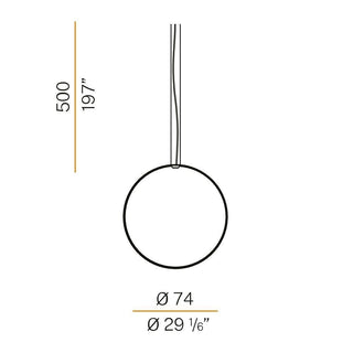 Panzeri Zero Round Vertical suspension lamp diam. 75 cm - Buy now on ShopDecor - Discover the best products by PANZERI design