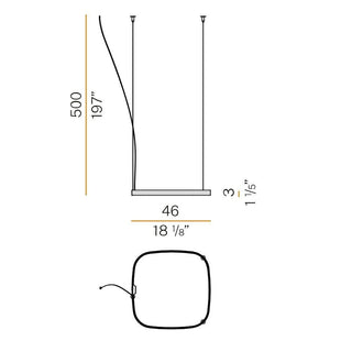 Panzeri Zero Square suspension lamp 50 x 50 cm by Enzo Panzeri - Buy now on ShopDecor - Discover the best products by PANZERI design