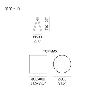 Pedrali Arki-Base ARK4 table base H.71 cm. - Buy now on ShopDecor - Discover the best products by PEDRALI design