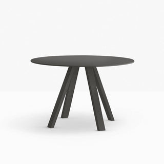 Pedrali Arki-table ARK5 diam.129 cm. in black solid laminate Buy now on Shopdecor