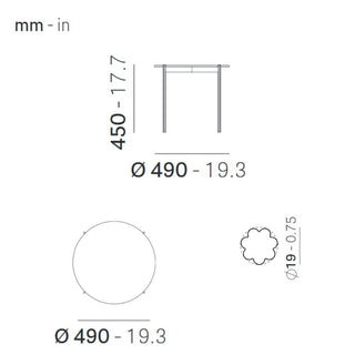Pedrali Blume Marble BLTD coffee table diam.49 cm. in composite marble - Buy now on ShopDecor - Discover the best products by PEDRALI design