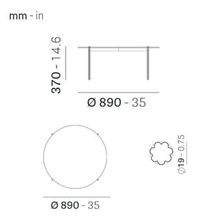 Pedrali Blume Marble BLTD coffee table diam.89 cm. in composite marble - Buy now on ShopDecor - Discover the best products by PEDRALI design