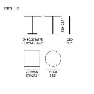 Pedrali Bold 4750 table base H.73 cm. white - Buy now on ShopDecor - Discover the best products by PEDRALI design