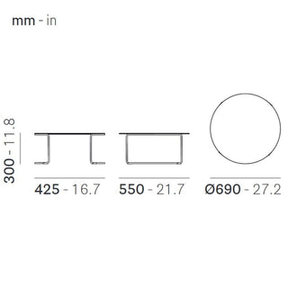 Pedrali Circuit CRTD coffee table diam.69 cm. in solid laminate - Buy now on ShopDecor - Discover the best products by PEDRALI design