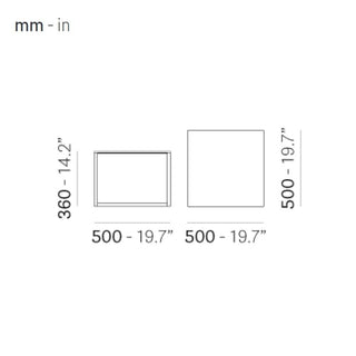 Pedrali Code coffee table 50x50 cm. in solid laminate - Buy now on ShopDecor - Discover the best products by PEDRALI design