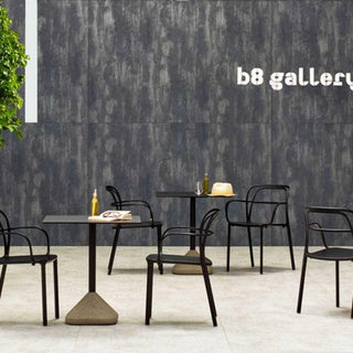 Pedrali Concrete 855 bar table with solid laminate top 70x70 cm. - Buy now on ShopDecor - Discover the best products by PEDRALI design