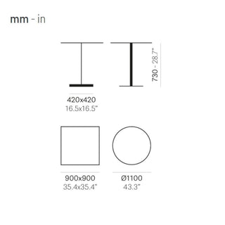 Pedrali Florence 4960 table base H.73 cm. - Buy now on ShopDecor - Discover the best products by PEDRALI design