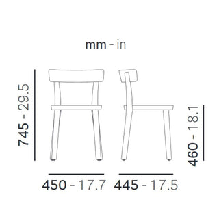 Pedrali Folk 2930 chair in natural ash wood - Buy now on ShopDecor - Discover the best products by PEDRALI design