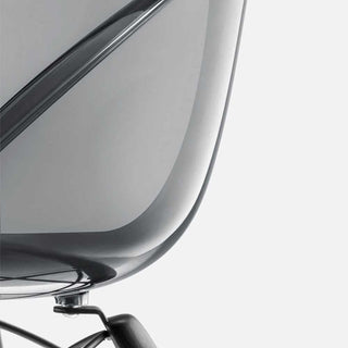 Pedrali Gliss 905 armchair in transparent smoked polycarbonate with black stained ash legs - Buy now on ShopDecor - Discover the best products by PEDRALI design