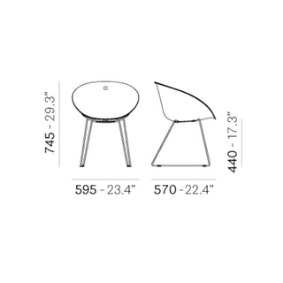 Pedrali Gliss 921 lounge armchair with sled base - Buy now on ShopDecor - Discover the best products by PEDRALI design