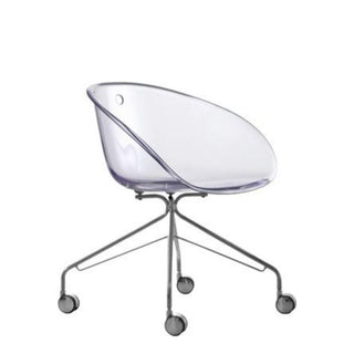 Pedrali Gliss 968 armchair with swivel wheels Transparent - Buy now on ShopDecor - Discover the best products by PEDRALI design