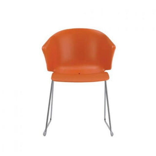 Pedrali Grace 411 armchair with chromed sled base Pedrali Orange AR500E - Buy now on ShopDecor - Discover the best products by PEDRALI design