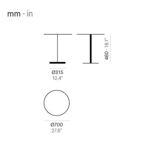 Pedrali Ikon 863 table base black H.46 cm. - Buy now on ShopDecor - Discover the best products by PEDRALI design