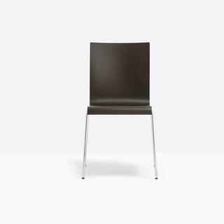 Pedrali Kuadra 1331 stackable chair with wood seat and backrest - Buy now on ShopDecor - Discover the best products by PEDRALI design