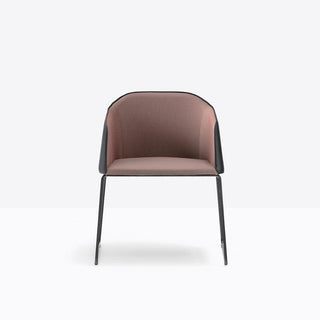 Pedrali Laja 881 padded armchair in fabric with sled base - Buy now on ShopDecor - Discover the best products by PEDRALI design