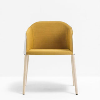 Pedrali Laja 884 padded armchair in fabric with wood legs - Buy now on ShopDecor - Discover the best products by PEDRALI design