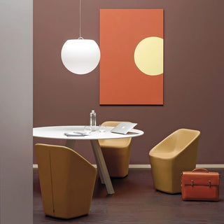 Pedrali Log 365 padded armchair in velvet - Buy now on ShopDecor - Discover the best products by PEDRALI design