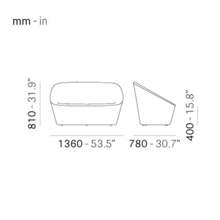 Pedrali Log 368 padded design sofa in fabric - Buy now on ShopDecor - Discover the best products by PEDRALI design