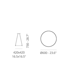 Pedrali Lunar 5440 round table with top diam.60 cm. - Buy now on ShopDecor - Discover the best products by PEDRALI design