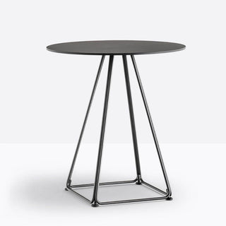 Pedrali Lunar 5440 round table with top diam.60 cm. Black - Buy now on ShopDecor - Discover the best products by PEDRALI design