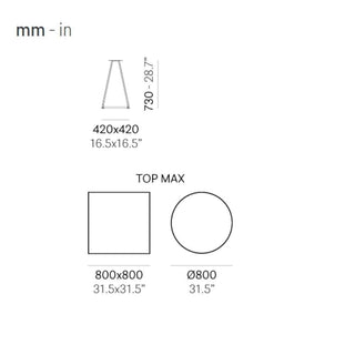 Pedrali Lunar 5440 table base H.73 cm. - Buy now on ShopDecor - Discover the best products by PEDRALI design