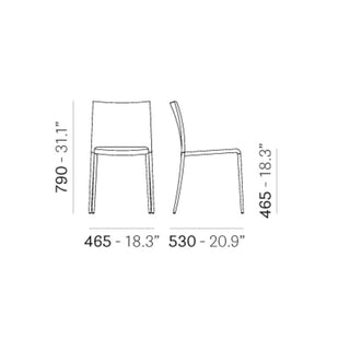 Pedrali Mya 710 Soft padded chair in eco-leather for indoor use - Buy now on ShopDecor - Discover the best products by PEDRALI design