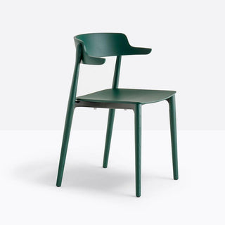 Pedrali Nemea 2825 armchair in ash wood Pedrali Bottle green ash VE2 - Buy now on ShopDecor - Discover the best products by PEDRALI design