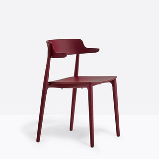 Pedrali Nemea 2825 armchair in ash wood Pedrali Red ash RB - Buy now on ShopDecor - Discover the best products by PEDRALI design