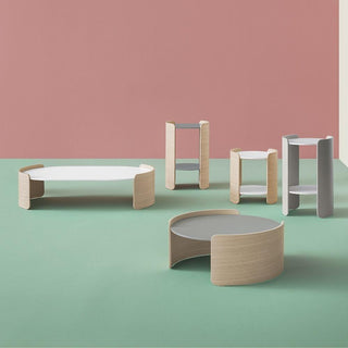 Pedrali Parenthesis P10002 coffee table diam.42.5 cm. in black solid laminate - Buy now on ShopDecor - Discover the best products by PEDRALI design