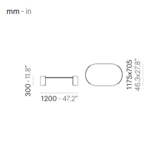 Pedrali Parenthesis P10006 coffee table 117.5x70.5 cm. in black solid laminate - Buy now on ShopDecor - Discover the best products by PEDRALI design