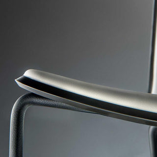 Pedrali Tweet 897 white chair with black backside and sled base - Buy now on ShopDecor - Discover the best products by PEDRALI design