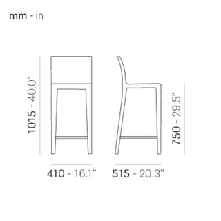 Pedrali Young 426 wooden stool with seat H.75 cm - Buy now on ShopDecor - Discover the best products by PEDRALI design