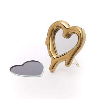 Seletti Melted Heart mirror/photo frame gold - Buy now on ShopDecor - Discover the best products by SELETTI design