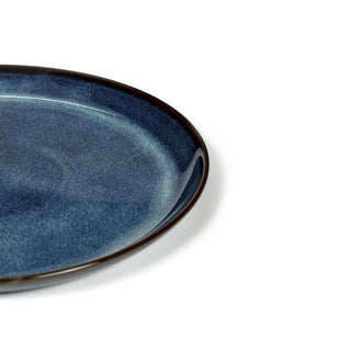 Serax Pure plate raised border dark blue glazed diam. 23.5 cm. - Buy now on ShopDecor - Discover the best products by SERAX design