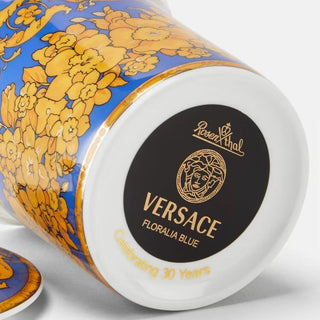 Versace meets Rosenthal 30 Years Mug Collection Floralia Blue mug with lid - Buy now on ShopDecor - Discover the best products by VERSACE HOME design
